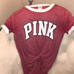pink vs tied knot shirt